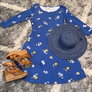 Old Navy Light Floral Fit N Flare Dress